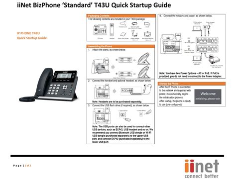 YEALINK T43U QUICK START UP MANUAL Pdf Download | ManualsLib