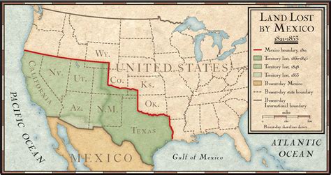 Mexican American War Territory Map