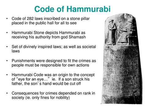 PPT - Hammurabi ’ s Code of Laws PowerPoint Presentation, free download ...