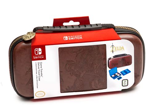 Game Traveler Deluxe Travel Case Zelda Link for Nintendo Switch (Brown)