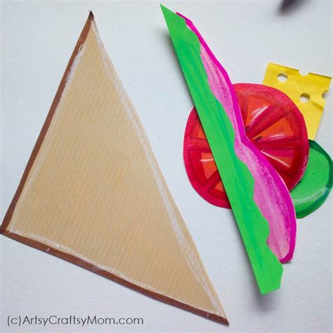 Pretend Play Food Collage - Paper Sandwich Craft for Kids