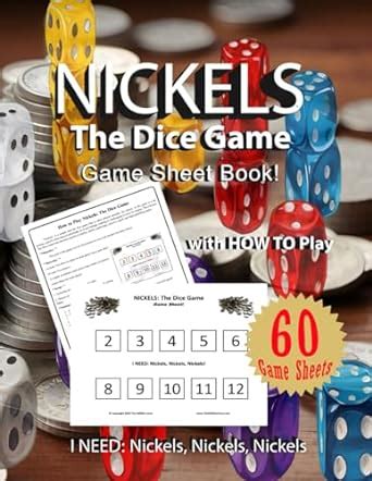 Amazon.com: Nickels: The Dice Game: Cool Game Sheet Book, 8.5" x 11 ...