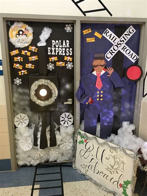 "The Polar Express" door decoration for school | Christmas door ...