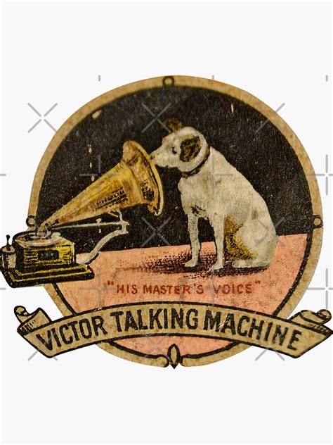 "His Master's Voice Victor Talking Machine Vintage" Sticker for Sale by ...