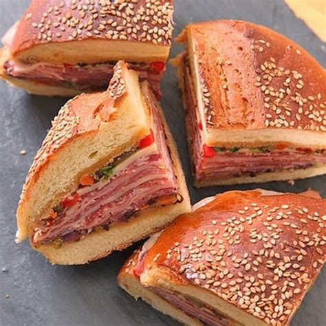 Classic New Orleans Muffuletta Sandwich