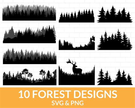 Forest Scenery, Forest Background, Tree Svg, Tree Line, Tree Silhouette ...