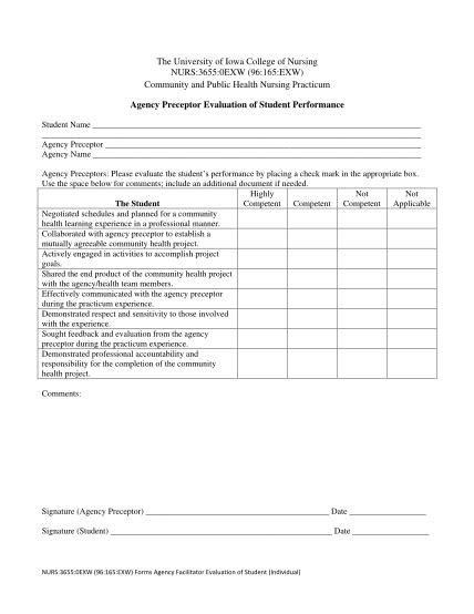 20 student performance evaluation comments - Free to Edit, Download ...