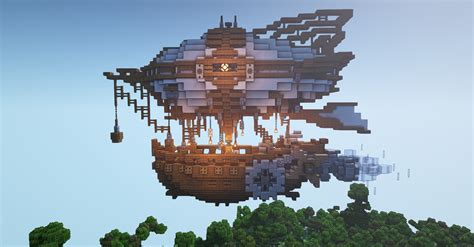 Steampunk airship. : r/Minecraftbuilds