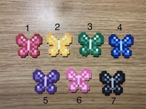 Butterfly Earrings Perler Perler Bead Earring | Etsy