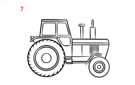 Tractor Drawing How to draw a Tractor