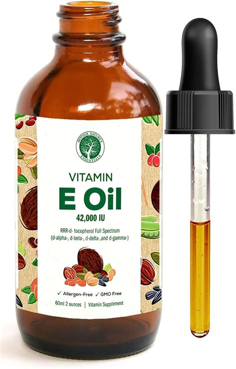 Amazon.com: 100% Natural Vitamin E Oil by Mother Nature's Essentials ...