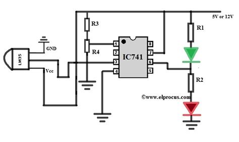 Digital Temperature Sensor Circuit Diagram