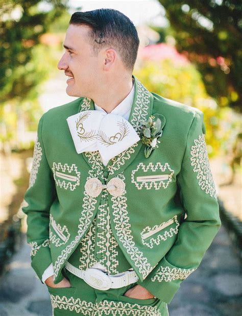 The Groom + Groomsmen Wore Green Charro Suits at this Wild Baja ...