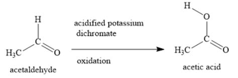 Ethanol on reaction of acidified potassium dichromate form: A. ethaneB ...