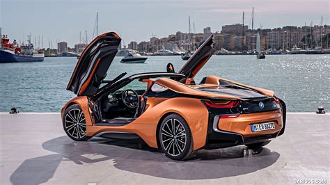 2019 BMW i8 Roadster (Color: E-Copper) | Rear Three-Quarter