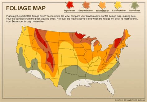 Fall Foliage California Map