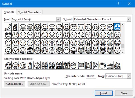 Outlook Emoji List