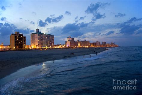 Virginia Beach oceanfront at dusk Photograph by Bill Cobb | Pixels