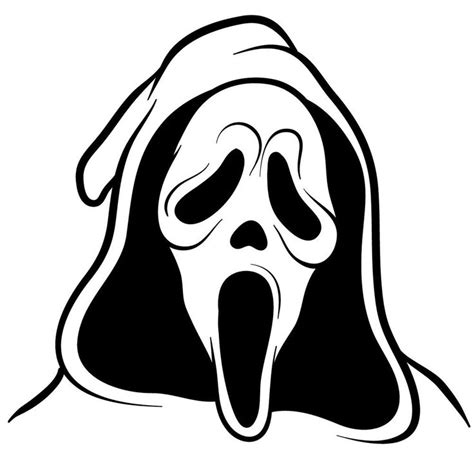 How to draw Ghostface (the Scream Mask) | Halloween drawings, Scream ...