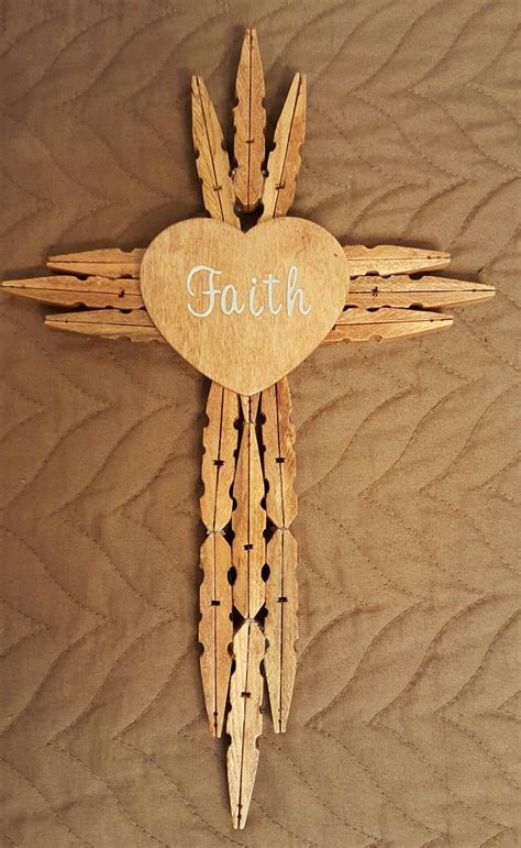 Clothspin cross 2 (With images) | Clothes pin crafts, Cross crafts ...