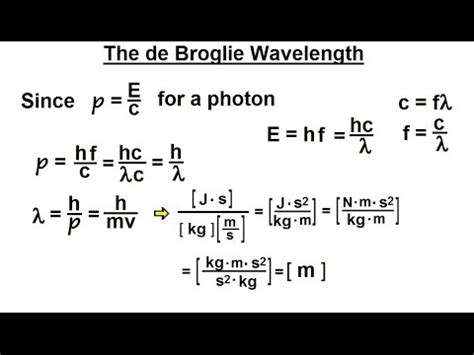 Physics CH 0.5: Standard Units (36 of 41) The de Broglie Wavelength ...