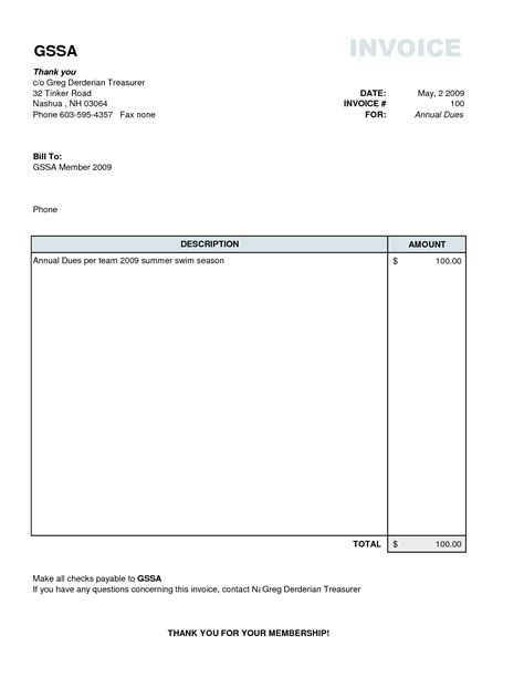 Simple Sample Invoice | Invoice Template Ideas