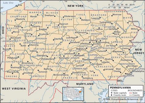 Ohio and Pennsylvania Map | secretmuseum