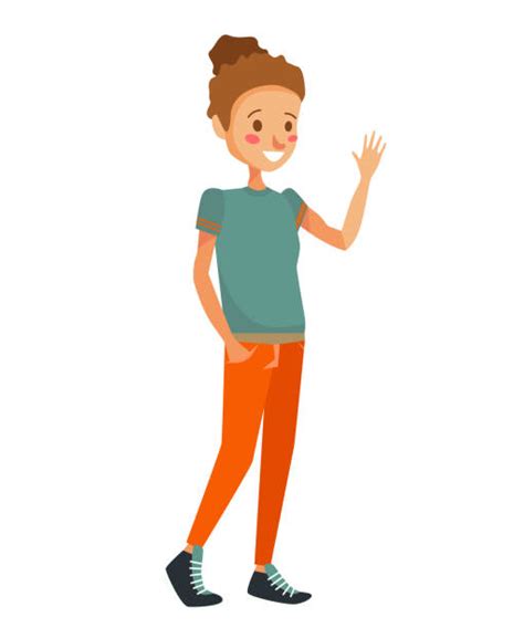 Royalty Free Girl Waving Clip Art, Vector Images & Illustrations - iStock