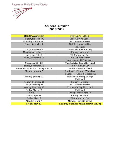 Poway Unified School District Calendar | Qualads