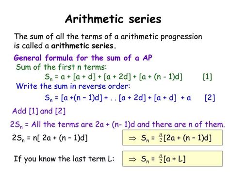 Arithmetic Series Examples With Solutions