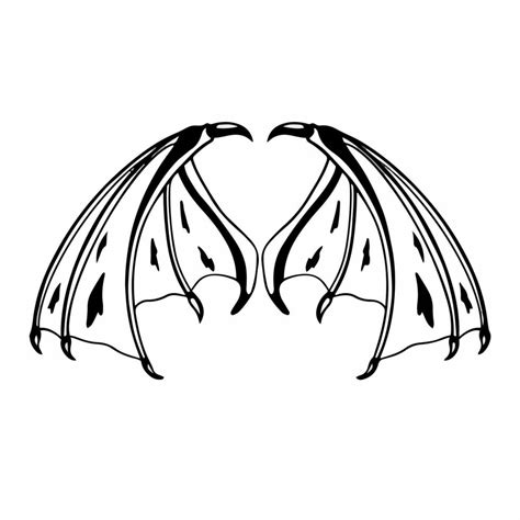 Devil Wings Logo. Tattoo Design. Stencil Vector Illustration. 21161828 ...