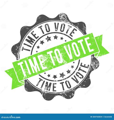 TIME TO VOTE. Stamp Impression with the Inscription Stock Vector ...