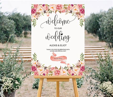 Wedding Welcome Sign Template