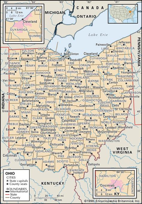 Map Of Ohio By County And City - Gretna Hildegaard