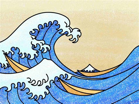 How to Draw a Japanese Wave - HelloArtsy