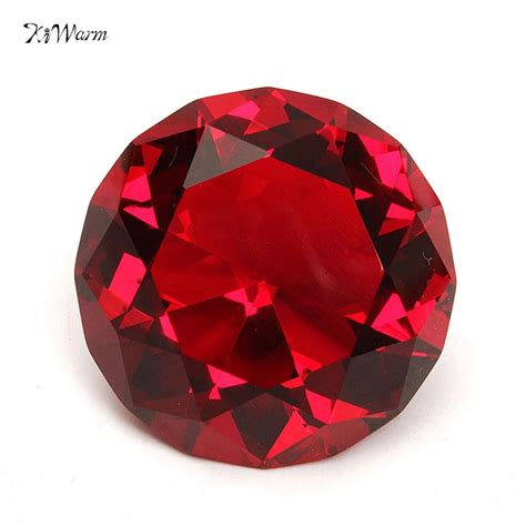 Modern 40mm Red Diamond Shaped Crystal Paperweight Mini Stylish Home ...