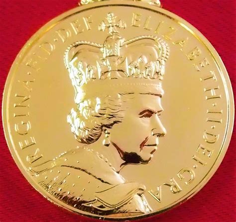 **SOLD** ORIGINAL 2001 BRITISH GOLDEN JUBILEE MEDAL QUEEN ELIZABETH II ...