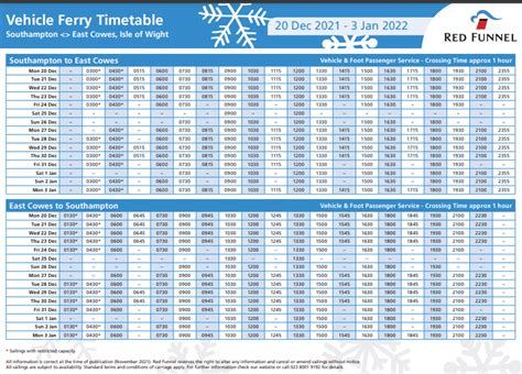 Isle of Wight Ferry Timetables Confirmed For Festive Period - Isle of ...