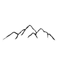 Simple Mountain Range Outline Tattoo