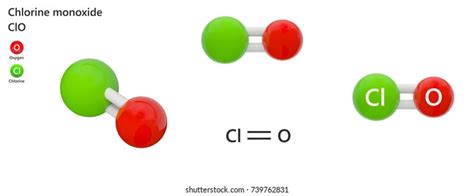 Chlorine Monoxide Chemical Radical Chemical Formula 스톡 일러스트 739762831 ...