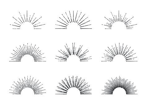 Sunburst Vector Set 330732 Vector Art at Vecteezy