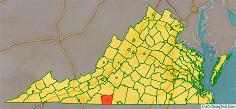 Map of Henry County, Virginia