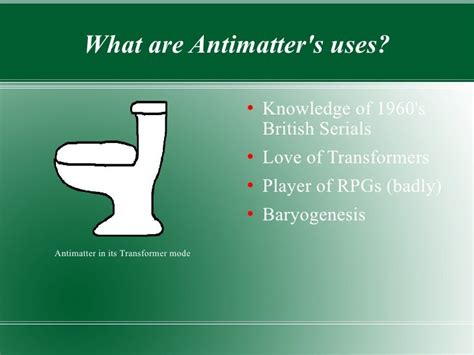 Antimatter and its practical uses in science