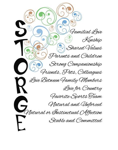 Storge - Greek for Familial Love. One of the Greek Words for the ...