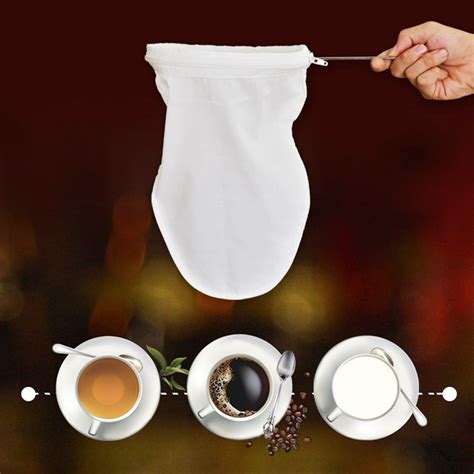 Windfall Cloth Coffee Strainer Tea Filter Bag Sock Stainless Steel ...