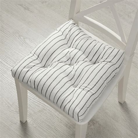 MALINDA Chair pad, Stripe gray, 16/14x15x3" - IKEA | Chair pads, Chair ...