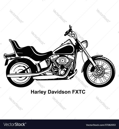 Classic motorcycle - stencil silhouette Royalty Free Vector