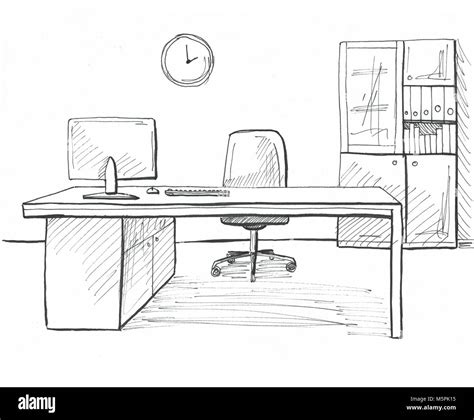 Discover more than 83 sketch office furniture super hot - seven.edu.vn