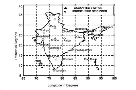 GAGAN TEC receiver stations | Download Scientific Diagram