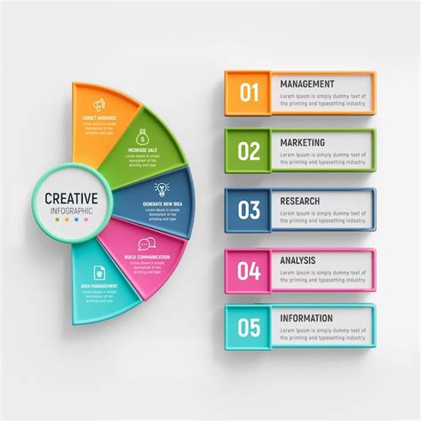 Free PSD | 5 Steps Business Infographics Template